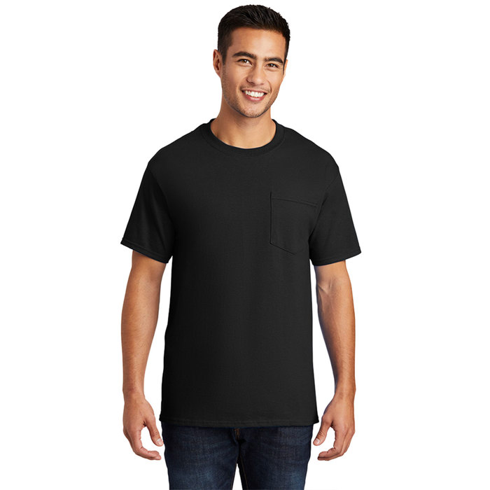 Short Sleeve 100% Cotton Pocket T-Shirt