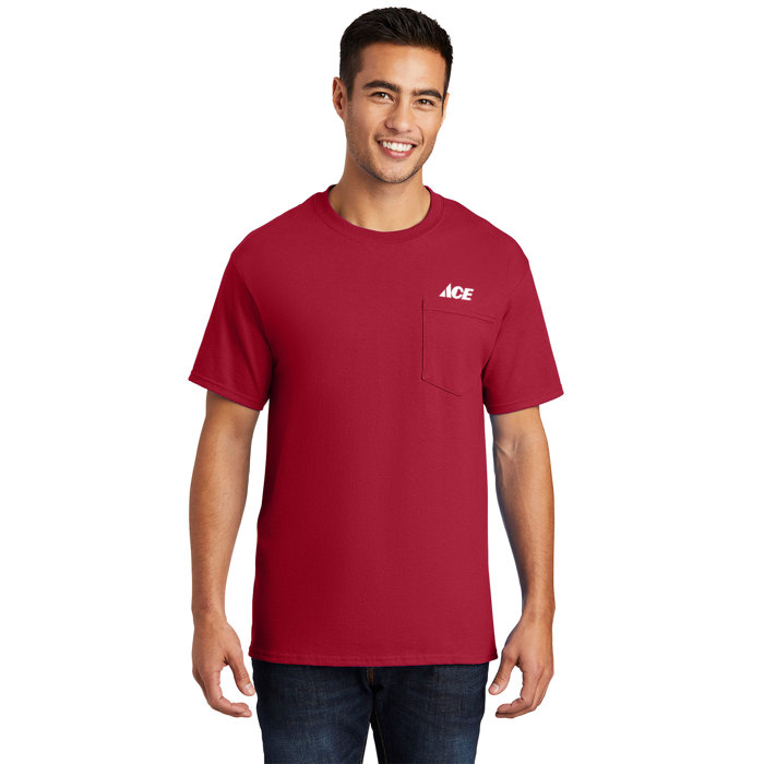 Short Sleeve 100% Cotton Pocket T-Shirt