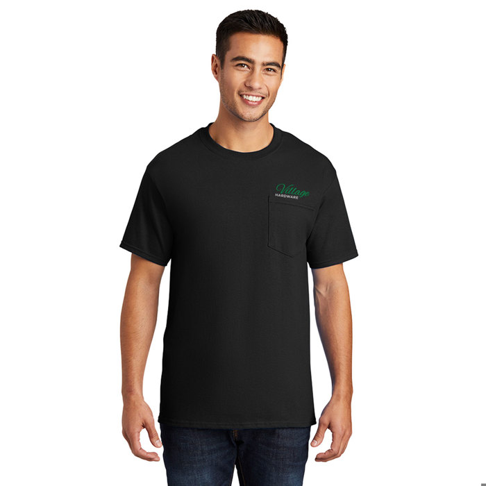 Short Sleeve 100% Cotton Pocket T-Shirt