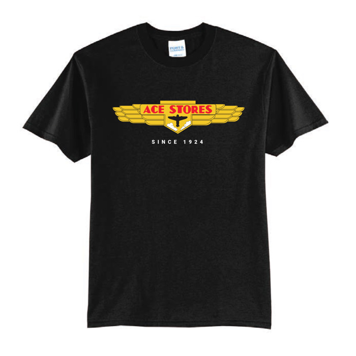100th Anniversary Tee with Retro Gold Wings Ace Hardware Logo